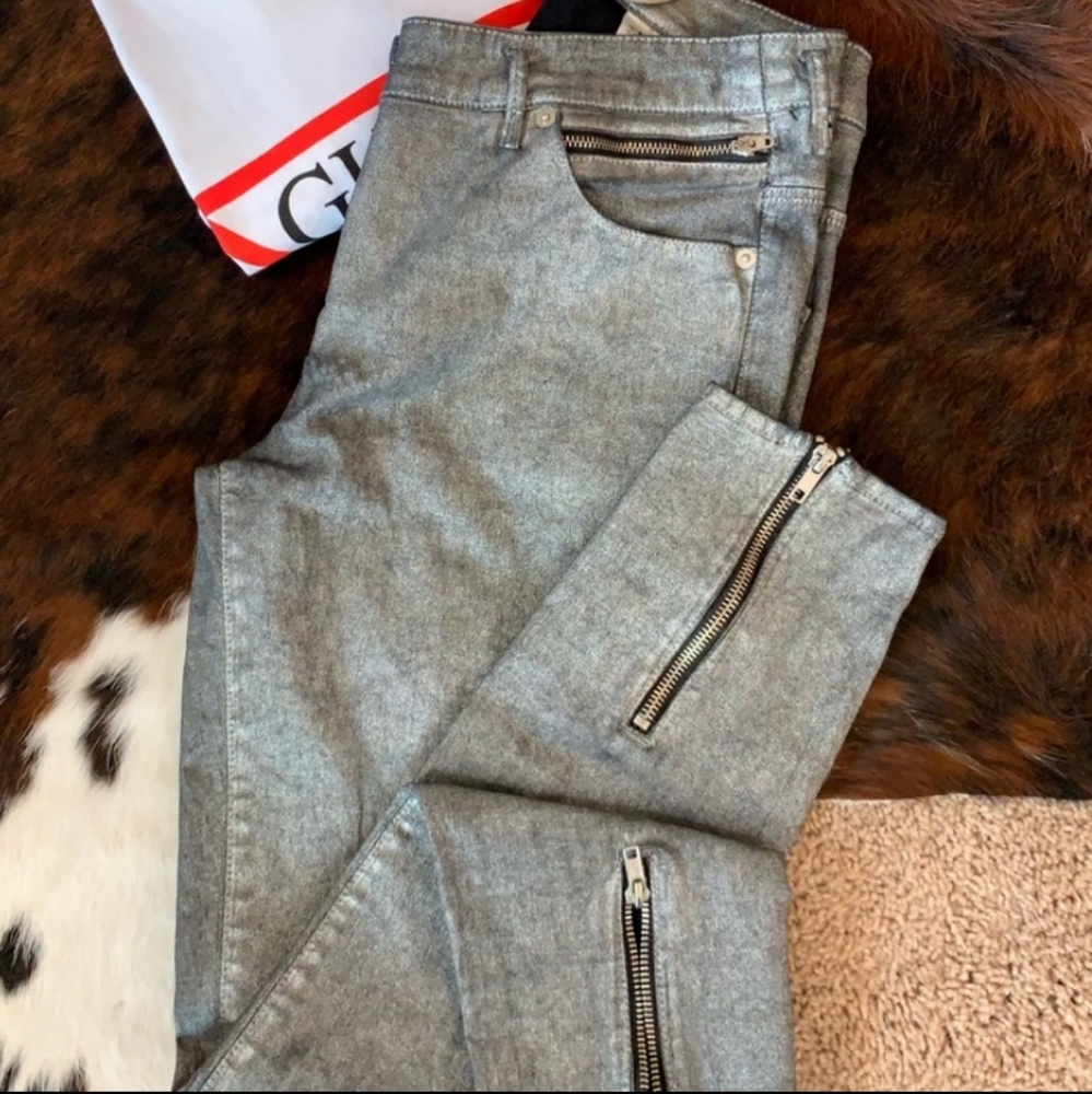 H&M silver jeans. Size 8